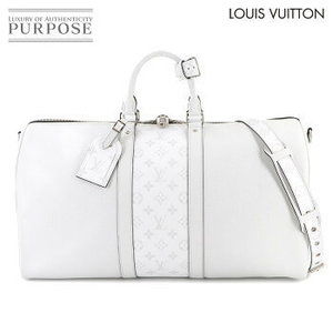 Louis Vuitton Taiga Rama Keepall Bandouliere Shoulder Bag White
